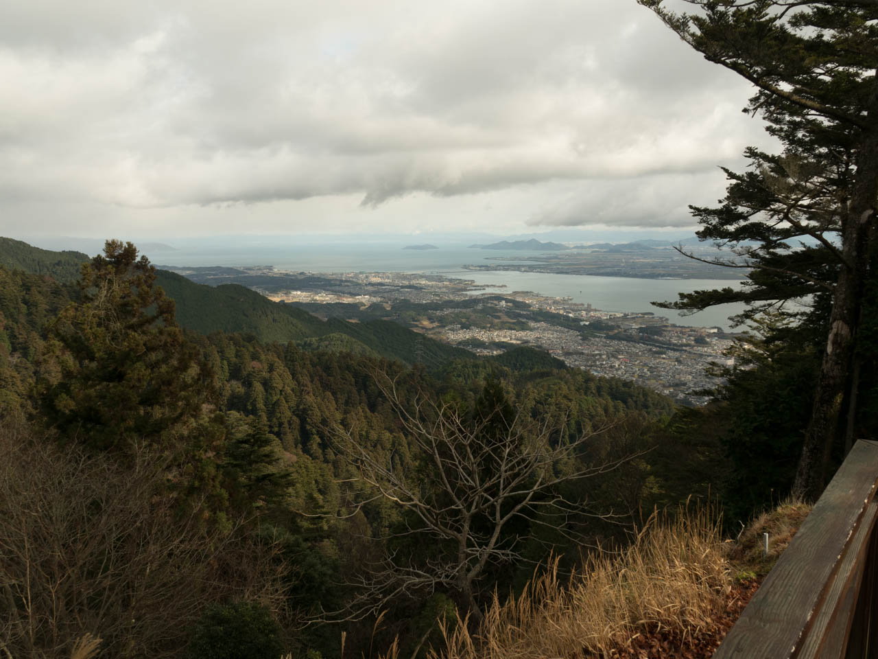 琵琶湖を見渡せる